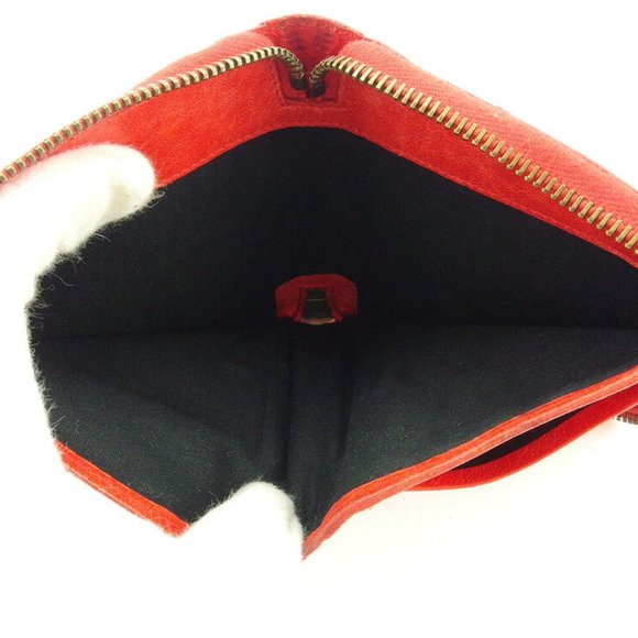 BALENCIAGA two-fold mini wallet leather Auth used T18475 - Picture 5 of 16